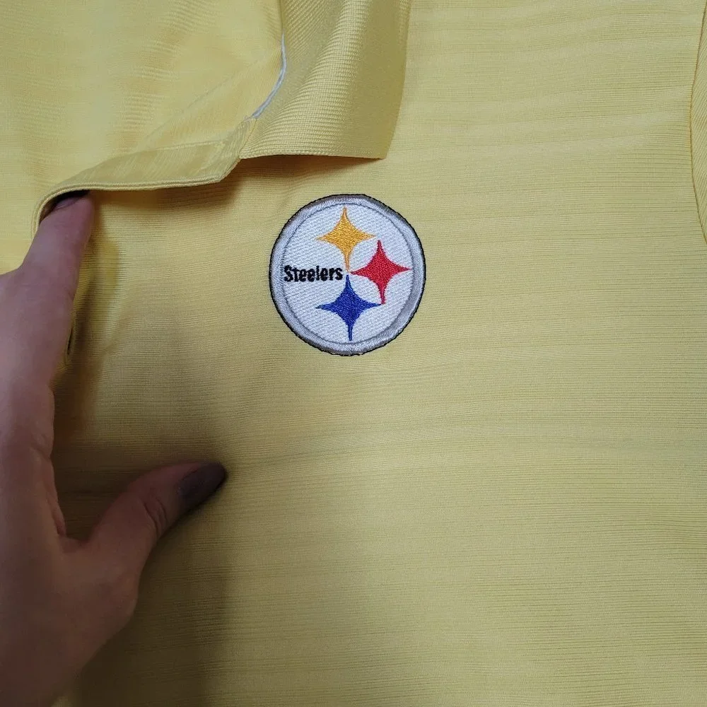 Adidas Pittsburgh Steelers Climacool Golf Polo - L